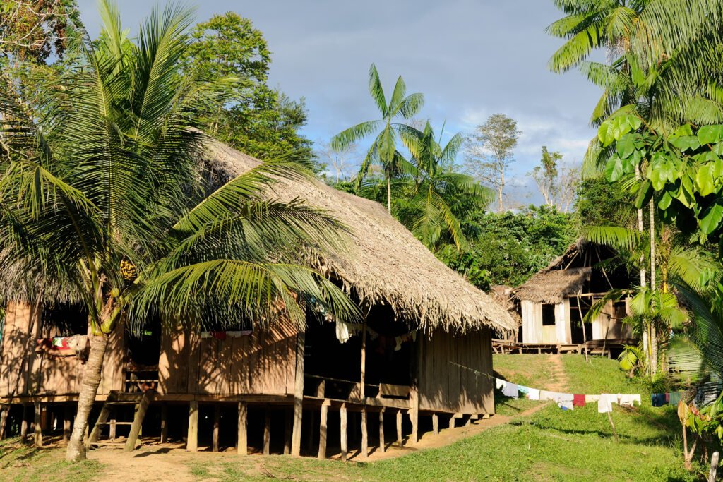Amazonas landscape. The photo present typical indian tribes , Colombia